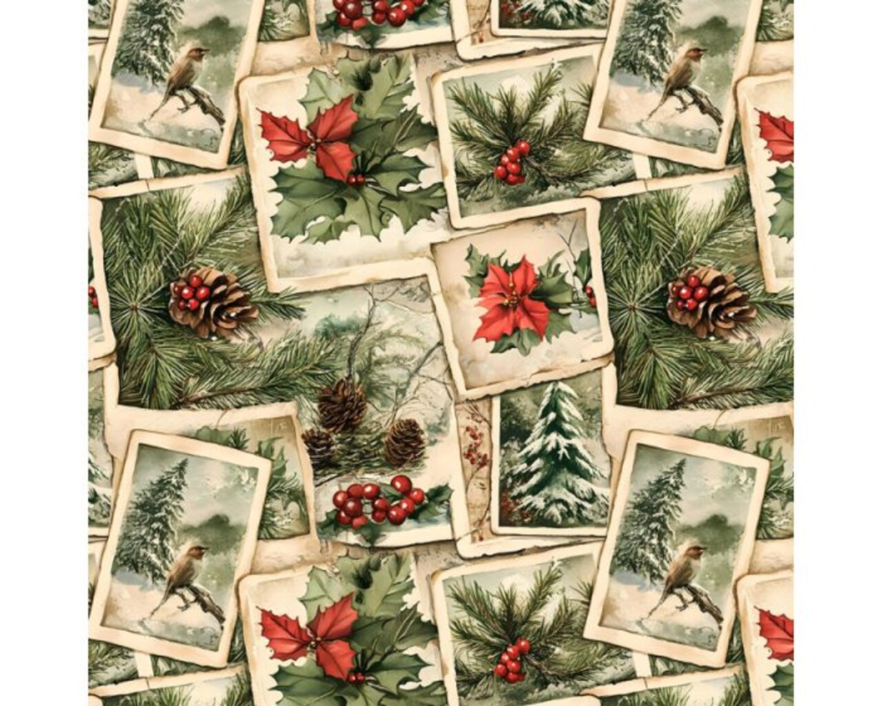 Christmas Memories Cotton Fabric | By the Yard | Sewing and Crafting | 44 inches wide